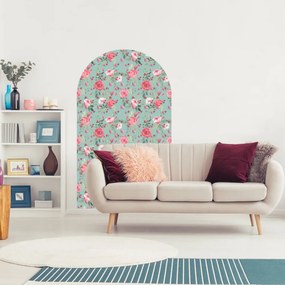 Papel de parede para sala de estar – Arco com padrão floral