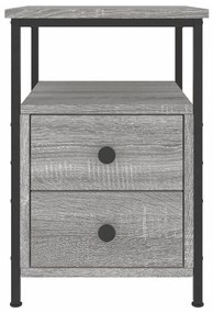 Mesa cabeceira 34x35,5x50 cm derivados madeira cinzento sonoma