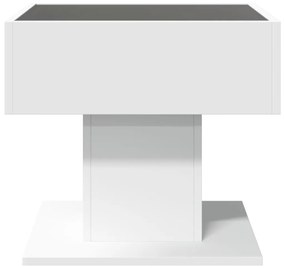 Mesa de centro c/ LEDs 50x50x45cm derivados de madeira branco