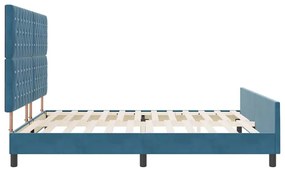 Cama de Veludo Azul Escuro vidaXL 180x200 cm