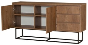 Conjunto de Mobiliário de Sala Laxus – Nogueira/Preto – 90 x 39 x 40 c