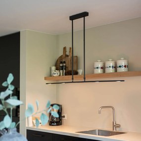 Candeeiro de suspensão moderno com LED preto - Bold