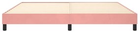 Estrutura de cama 200x200 cm veludo rosa