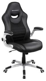 Cadeira de escritório ergonómica com apoio para as costas em S. | SONGMICS | 60.5 x 71 x 131 cm | preto | OBG63BK.