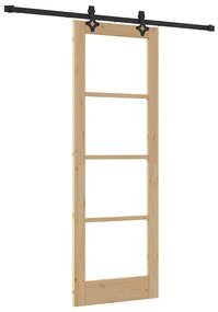 Conjunto de Porta Deslizante com Hardware vidaXL 'ORKDAL'Madeira Sólid