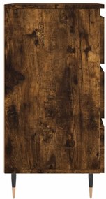 Mesas de cabeceira 2 pcs derivados de madeira carvalho fumado