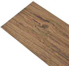 Tábuas de soalho PVC autoadesivas 2,51 m² 2mm castanho nogueira