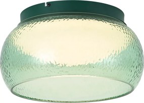 Candeeiro de Teto Art Deco Verde com Vidro Incl. LED Regulável em 3 Níveis - Thimble