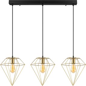 Candeeiro de Teto Elmas – Dourado – 100 x 30 cm