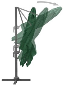 Guarda-sol de jardim com base portátil verde