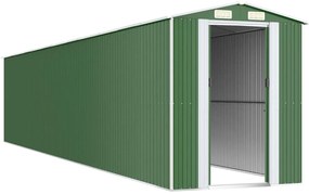 Abrigo de jardim 192x1021x223 cm aço galvanizado verde