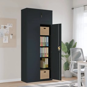 vidaXL Arquivador 90x40x220 cm aço antracite