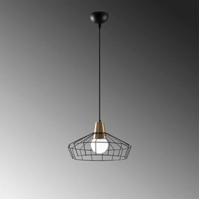 Candeeiro Suspenso Wire – Preto – 35 x 35 cm