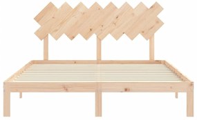 Cama sem colchão 160x200 cm madeira de pinho maciça