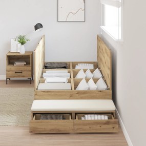 Cama de Armazenamento Artisan Carvalho 90x200 cm