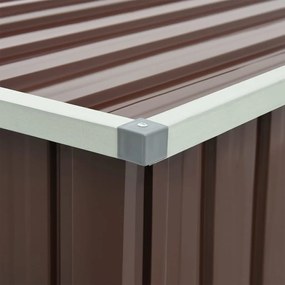 Caixa de arrumação para jardim 171x99x93 cm castanho