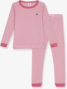 Pijama às riscas PETIT BATEAU rosa