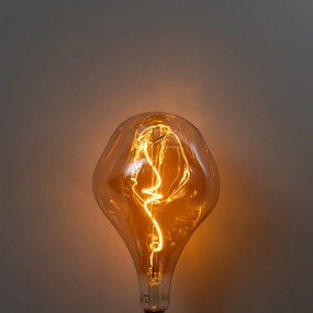 Lâmpada LED E27 regulável com filamento espiral PS160 dourada espelhada 6W 100 lm 1800K