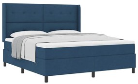 Cama Box com Colchão Azul 180x200 cm Tecido