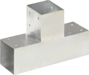 vidaXL Base para poste em forma de T 91x91 mm metal galvanizado