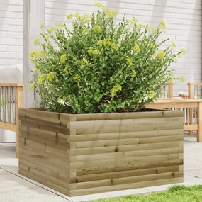 vidaXL Vaso/floreira de jardim 80x80x45,5 madeira de pinho impregnada