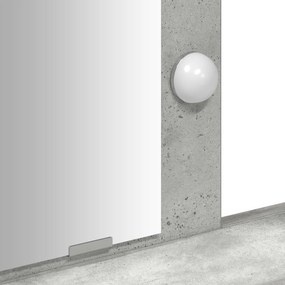 mesa de maquilhagem vidaXL com luzes LED cinza de betão 79x41x140 cm