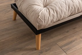 Sofá-Cama de 3 Lugares Saki – Creme – 185x92x82 cm