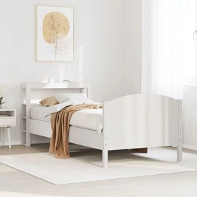 vidaXL Cama sem colchão 90x190 cm madeira de pinho maciça branco