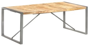 Mesa de jantar 200x100x75 cm madeira de mangueira maciça áspera