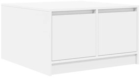 Mesa de centro com gavetas 70,5x70x40 cm branco