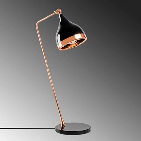 Candeeiro de Mesa Yildo – Preto e Cobre – 30 x 30 x 60 cm