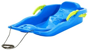 Trenó com travões 87x40x18 cm polipropileno azul
