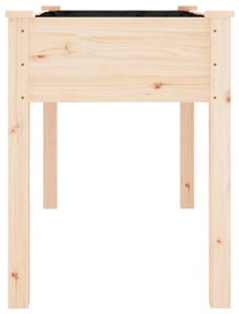 Vaso/floreira c/ forro 118x59x76 cm madeira de abeto maciça