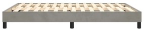 Estrutura de cama sem colchão 140x190 cm veludo cinzento-claro