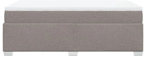 Cama boxspring c/ colchão 120x190cm tecido castanho-acinzentado