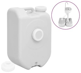 vidaXL Tanque de água portátil com adaptador 24 L cinzento