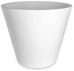 Vaso Plástico Margarida Redondo Branco N.60 61.5X52cm