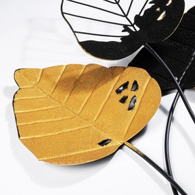 Acessório Decorativo de Parede em Metal Fall – Amarelo e Preto – 45 x