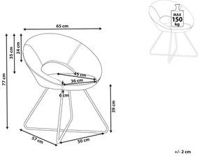 Cadeira em veludo verde menta RACHEL Beliani