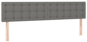 Estrutura de cama sem colchão cinza escuro 120x190 cm tecido