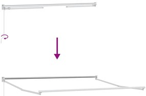 Toldo retrátil manual 300x250 cm bordô