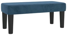 Cama boxspring com colchão 120x190 cm veludo azul-escuro