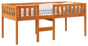 Cama de criança sem colchão 90x200 cm pinho maciço castanho-mel