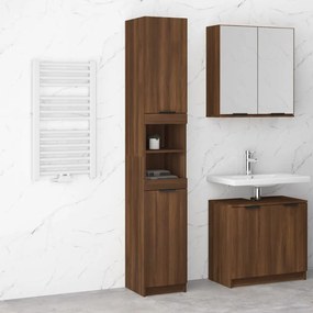 817071 vidaXL Armário WC 32x34x188,5 cm derivados madeira carvalho castanho