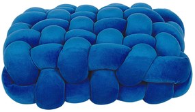 Almofada decorativa com nós azul 30 x 30 cm SIRALI Beliani