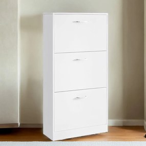 Sapateira com gavetas 60 x 24 x 120 cm branco