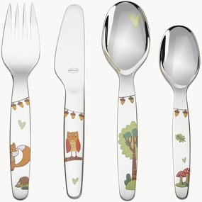 Conjunto de talheres para crianças Forest Friends, 1 pessoa, conjunto de 4