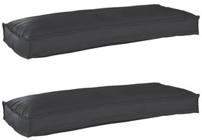 vidaXL Almofadas para banco 2 pcs Preto 100x40x8 cm Tecido Oxford