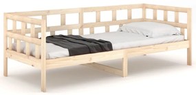 Sofá-cama madeira de pinho maciça 90x190 cm
