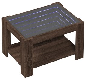 Mesa de centro c/ LEDs 73x53x45 cm derivados de madeira